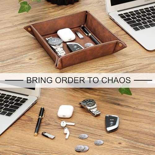 SITHON Valet Tray Desktop Storage Organizer Nightstand Caddy Holder