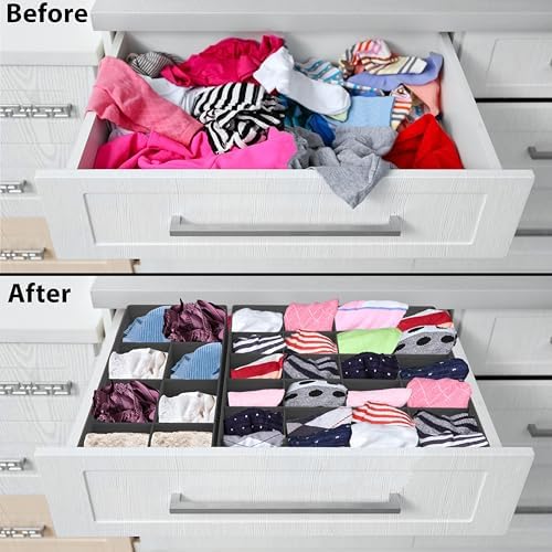 Simple Houseware 4-Pack Drawer Organizer Set for Underwear/Socks/Bra