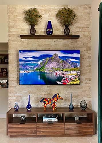 joelsantiques 42 inch Wooden Floating Shelves for Wall - 42x6x2 in, High End Solid Natural Wood, Heavy Duty Bracket, Wal