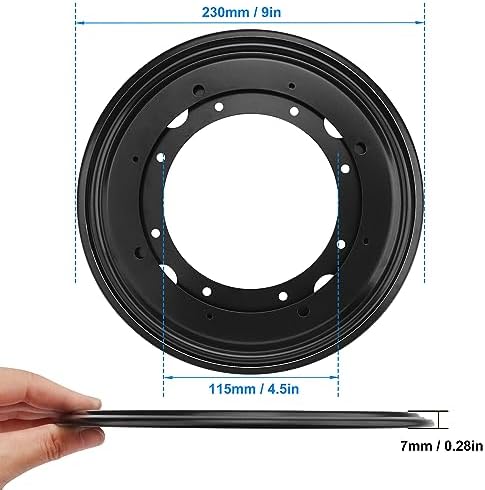 8 PCS 9 Inch Black Lazy Susan Turntable Bearing Plate, Lazy Susan Bearings Base, Lazy Susan Hardware, Easy Installation,
