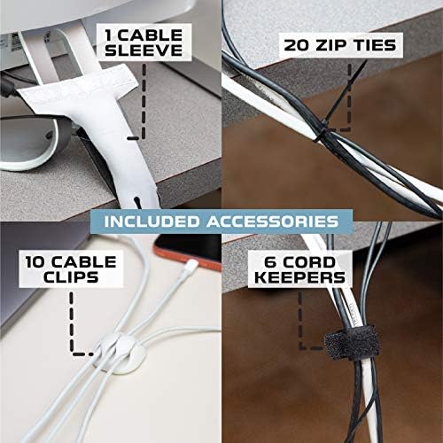Iron Forge Cable Large Cable Management Box, Black, Includes Cable Sleeve