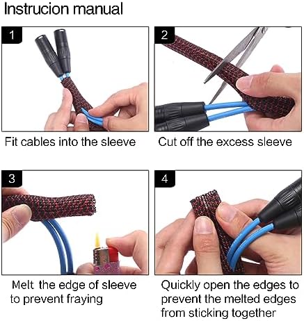 Alex Tech 10ft - 1 inch Cord Protector Wire Loom Tubing Cable Sleeve Split Sleeving For USB Cable Power Cord Audio Video