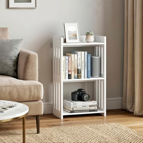HAYOFAMY 3 Tier Bookshelf for Small Spaces 25.6”H Bookcase