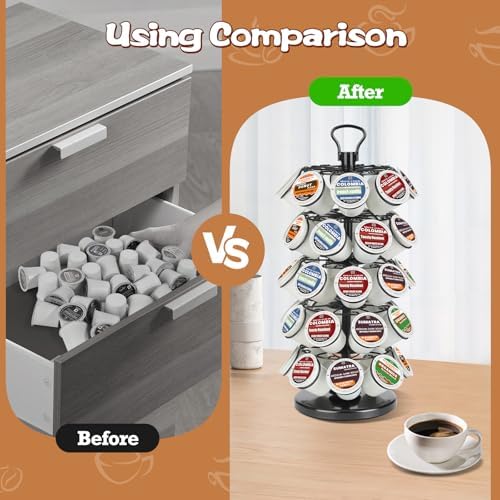 K Cup Holder, Coffee Pods Holder Storage Organizer Stand,40 Pods Capacity