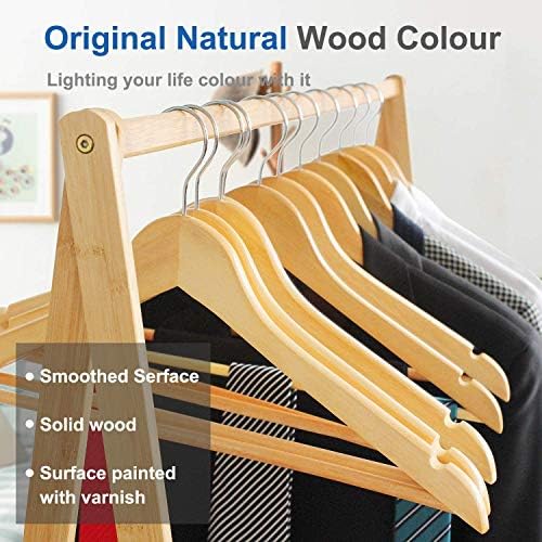 Lotus Wooden Hangers, Solid Wood Shirt Hangers,Dress Coat Jacket Clothes Hangers,with Extra Smooth Finish, 360 Degree Sw