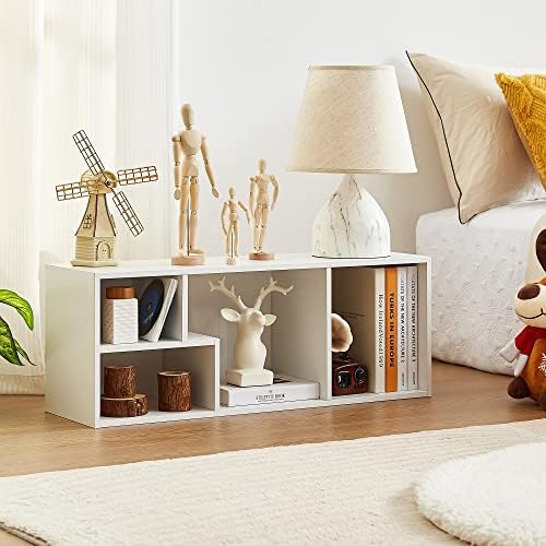 VECELO Cubby Storage Organizer Bookcase, Open Cube Display Shelf Cabinet, Freestanding Multicompartment Bookshelf for De