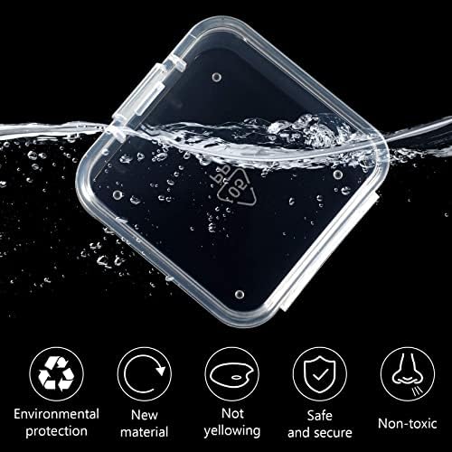 Jetec 18 Pieces Small Clear Plastic Storage Box, 1.7 x 1.7 x 0.8 Inch