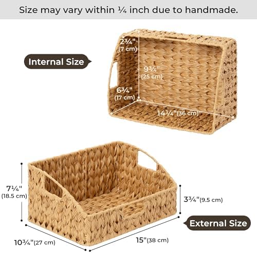 GRANNY SAYS Wicker Storage Basket for Shelves, Large Wicker Basket
