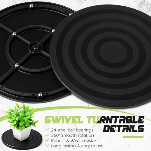 Reallnaive 6 Packs 8 Inch Lazy Susan Turntable Small Heavy Duty Rotating Swivel Stand Lazy Susan with Steel Ball Bearing