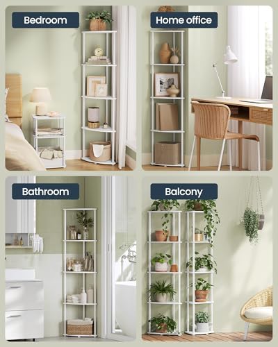 SONGMICS HOME 5-Tier Corner Shelf, Toolless Assembly