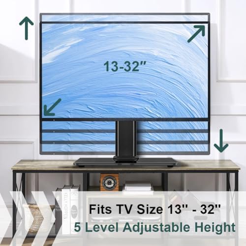 BFTOU Monitor Stand for 13"–32" Screens Swivel Computer Monitor Holder Freestanding 5 Height Adjustable TV Stand VESA 80