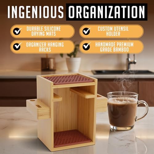 Organizer for AeroPress, Coffee Caddy Stand & Paper Filter Holder - Compact