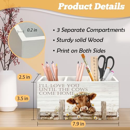 Highland Cow Gifts Pen Holder Organizer for Desk Accessories