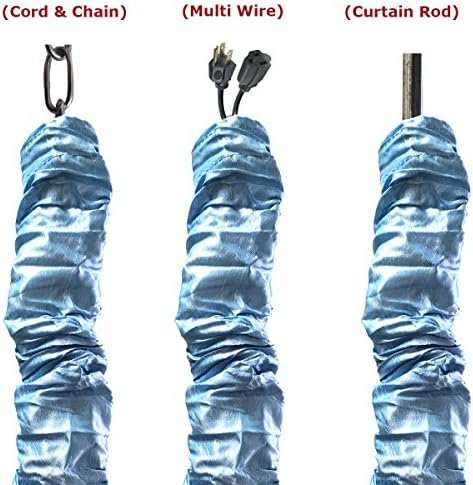 Royal Designs, Inc. Cord & Chain Cover 4 ft Silk Type Fabric, Chandelier Pendant Lighting Chain & Cable Management, Touc