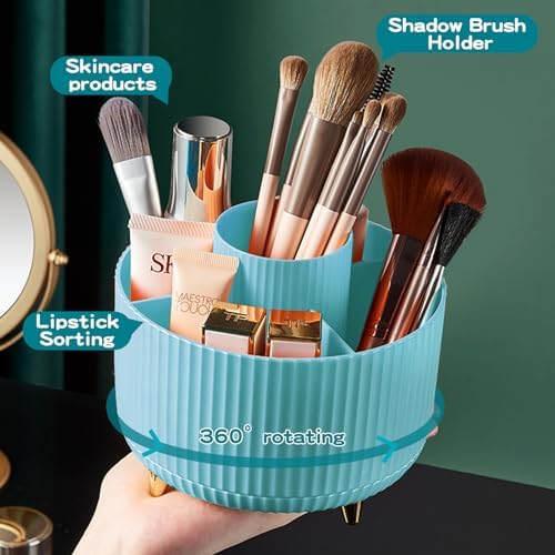 fanado 360° Rotate Makeup Brush Holder Organizer, Makeup Organizers Countertop, Makeup organization and Skincare Storage