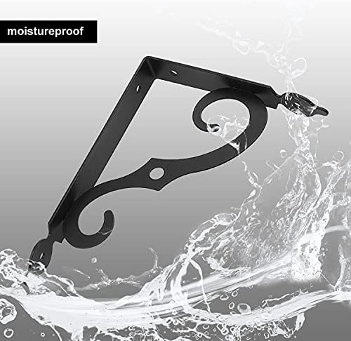 Acrux7 12 Pack Decorative Shelf Brackets - 10 inch Wall Mounted Floating Shelf Bracket - Heavy Duty Metal L Shape Shelf 