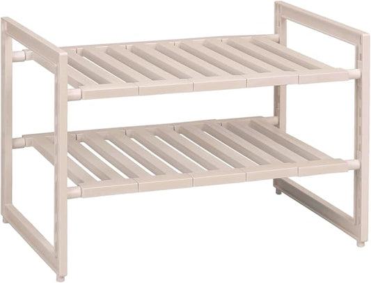 Liberty Corporation LD-235 Style Storage Under Sink Rack, 2 Tiers, Wide, Extendable Type, Warm Gray, Width 18.1-29.9 x Depth 15.6 x Height 15.7 inches (46-73.5 x 39.5 x 40 cm)