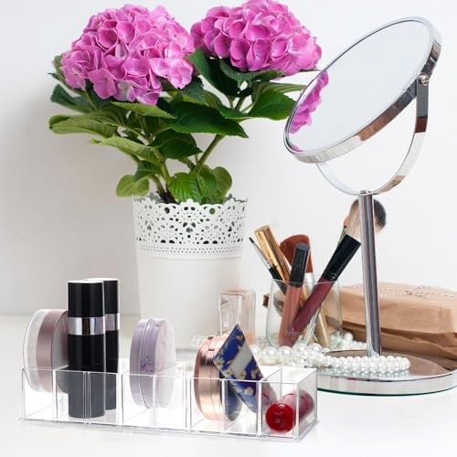 2 Pcs Uanse Acrylic Makeup Compact Organizer Detachable Clear Organizer