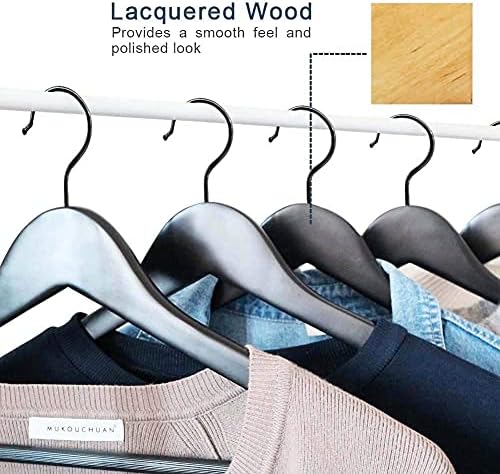 Lotus Wooden Hangers, Solid Wood Shirt Hangers, Dress Coat Jacket Clothes Hangers, With Extra Smooth Finish, 360 Degree 