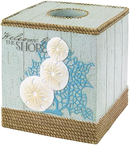 Avanti Linens - Tissue Box Cover, Standard Size Tissue Holder for Home