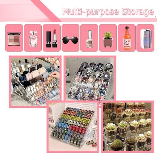 7-Tier Nail Polish Organizer Rack, 2 Pack Storage Holder Stand