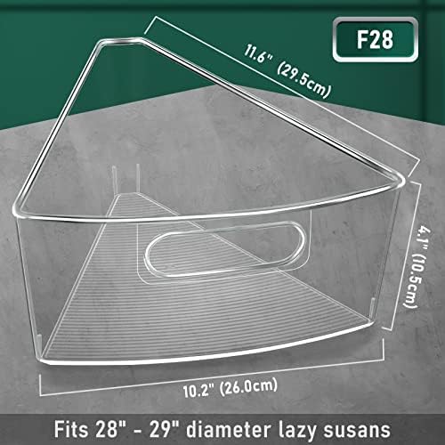 JEISSLIA Lazy Susan Cabinet Organizer Bins for 26"/ 28"/ 32" Diameter