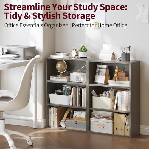 ALISENED 3-Tier Bookshelf, 23.6 × 9.4 × 35.2in, Small Bookshelf