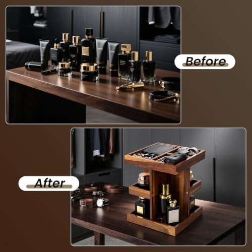 EXIN DECHEN Cologne Organizer for Men,Cologne Stand,Birthday Gifts for Men