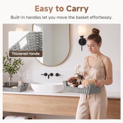 StorageWorks Pantry Baskets for Organizing, Large Wicker Basket for Storage