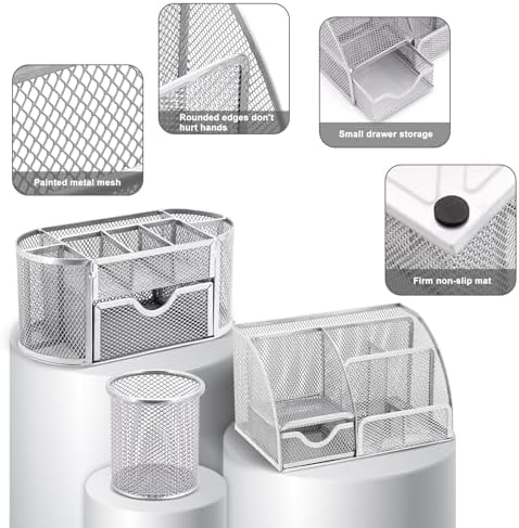 17 IN 1 Office Desk Organizer Set for Back to School Supplies Accessories