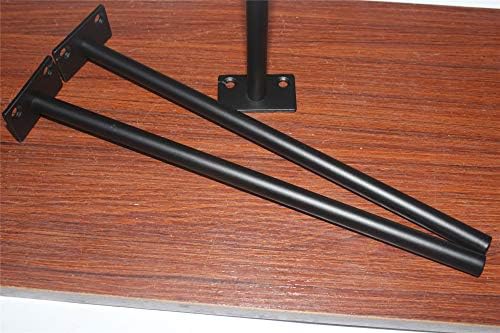 8 Pcs 11" Black Solid Steel Floating Shelf Bracket Blind Shelf Supports - Hidden Brackets for Floating Wood Shelves - Co