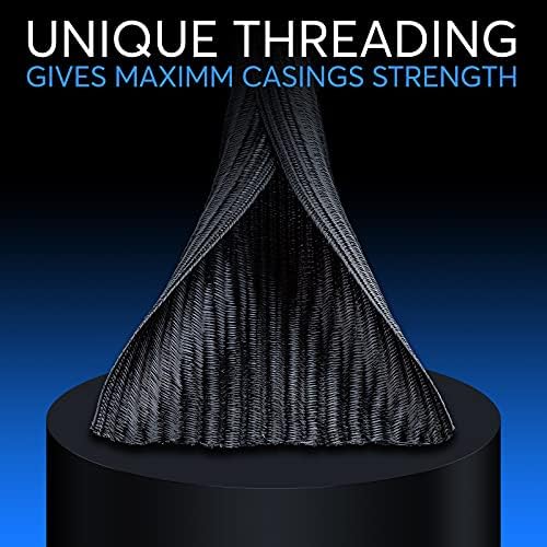 Maximm Cable Management Wire Loom 30ft 1/2 Inch Black Split Cord Protector