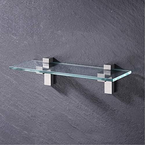 AWEN Solid Metal Adjustable Wood/Glass Shelf Bracket Wall Mount, Shelf Holders，3-28mm Thick Adjustable Shelf Bracket, 25