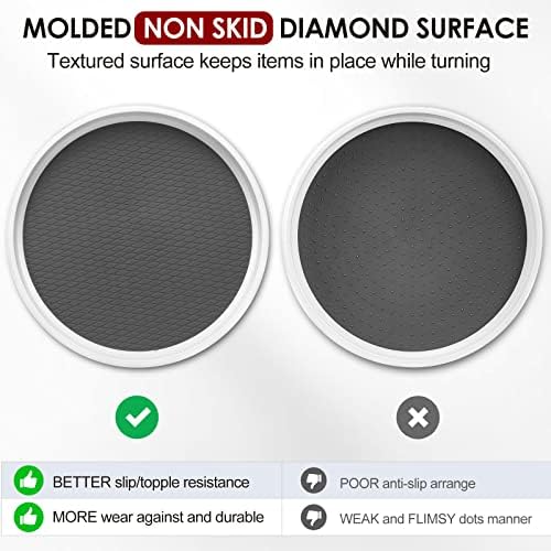 Set of 4, 10 Inch Non-Skid Lazy Susan Organizers - Turntable Rack for Cabinet, Pantry Organization and Storage, Kitchen,