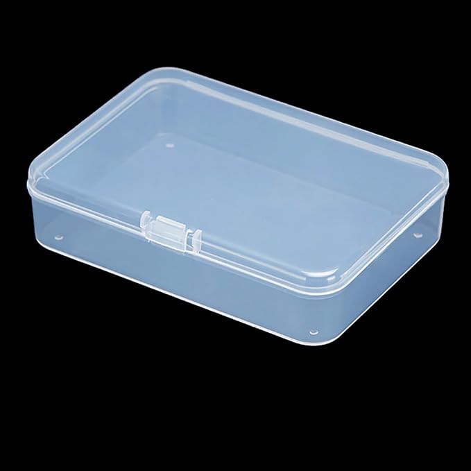 12 Pack Clear Plastic Beads Storage Containers Box (4.06 x 2.91 x 0.98 in) with Lid, Small Plastic Containers for Storage of Small Ite ms, Crafts, Jewelry, Hardware
