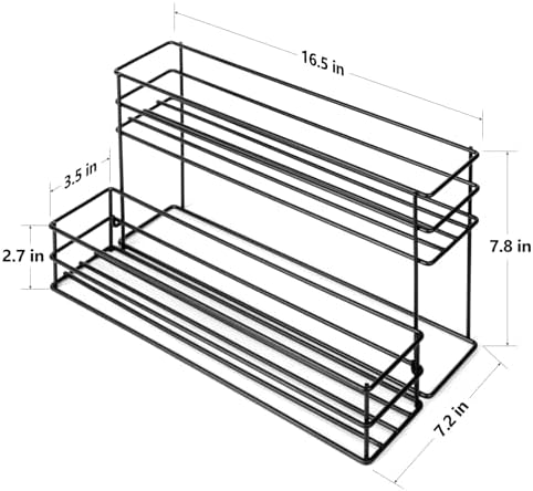10 Bottle Capacity Coffee Syrup Organizer 2 Tier Coffee Syrup Stand Shelf for Coffee Bar Kitchen Small Wine Rack for Bar