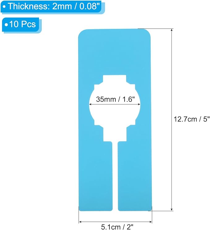 PATIKIL Clothes Dividers for Hanging Clothes, 10 Pack Rectangle Closet Clothing Rack Size Dividers Blank Labels Sorting Rectangular Separator for Closet, Blue