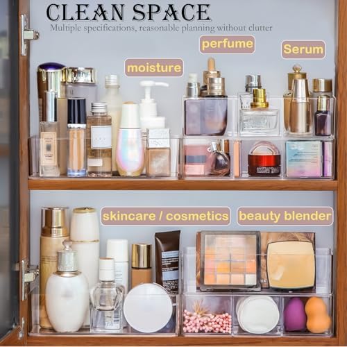 Acrylic Organizer 2-Piece Makeup Organizer Set