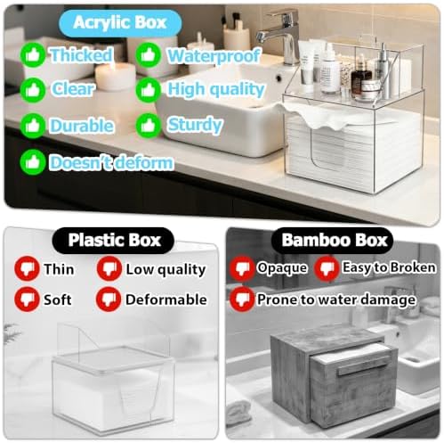 Acrylic Face Towels Holder Compatible with Clean Skin Club, Clear