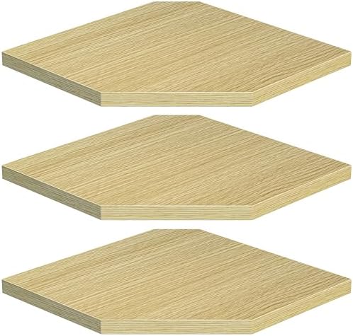 Corner Shelf Wall Mount, Floating Corner Shelves, Set of 3 Corner Wall Shelf Organizer, Rustic Wood Wall Storage Display