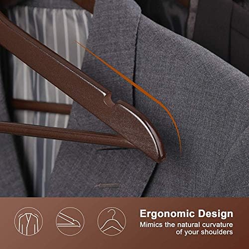 Lotus Wooden Hangers, Solid Wood Shirt Hangers,Dress Coat Jacket Clothes Hangers,with Extra Smooth Finish, 360 Degree Sw