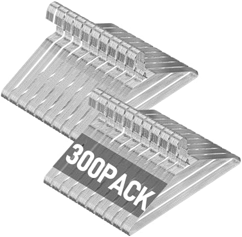 SPECILITE Wire Metal Clothes Hangers Bulk 300 Pack, Ultra Thin, Silver