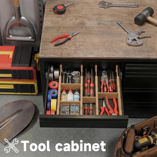 Bamboo Drawer Dividers, Expandable Kitchen Drawer Organizer