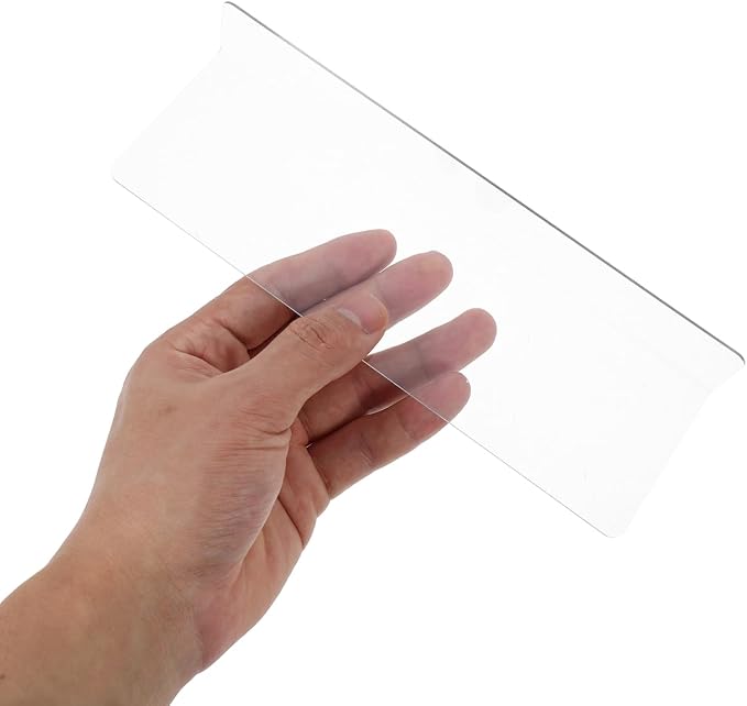 VOSAREA Plastic Shelf Dividers 6pcs Clear L Shaped Separator Transparent Organizer Divider for Commodity Classification Cabinets Shelf Store (20cm)