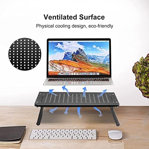 suptek Monitor Stand Riser for Computer,Laptop,Printer, Notebook and All Flat Screen Display with Vented Metal Platform 