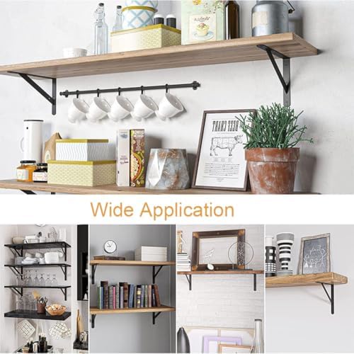 8 Inches Shelf Brackets Heavy Duty Shelf Bracket 8 x 5 Inch Metal Shelf Bracket Triangular Shelf Supports with Hardware 