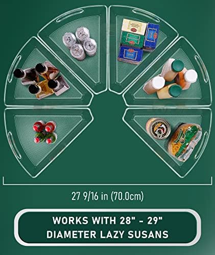 JEISSLIA Lazy Susan Cabinet Organizer Bins for 26"/ 28"/ 32" Diameter