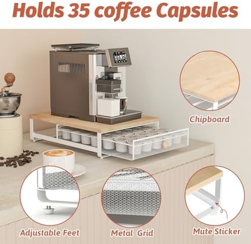 Sedegn Coffee Pod Storage Drawer: Holds 35 K-Cup Pods Coffee Pod Organizer
