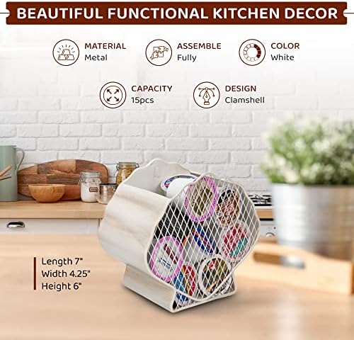 Made Easy Kit Coffee Pod Basket Organizer Useful Decor - Compatible with Keurig K-Cup Pods - Home Coffee Bar Functional 