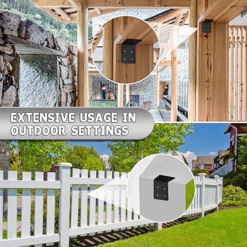 4 PCS Heavy Duty Steel Corner Brackets, 4"x4"x3" 90 Degree L Right Angle Bracket, DIY L Shelf Brackets, Metal Joint Timb